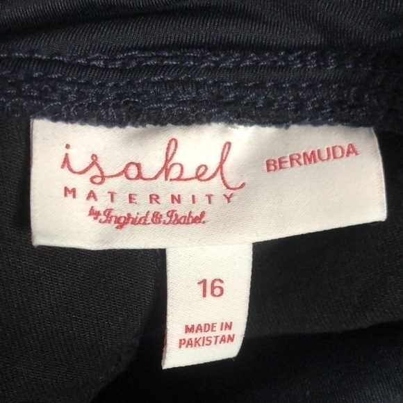 Isabel Maternity by Ingrid & Isabel Bermuda Black Maternity Short Size 16 - Picture 4 of 5